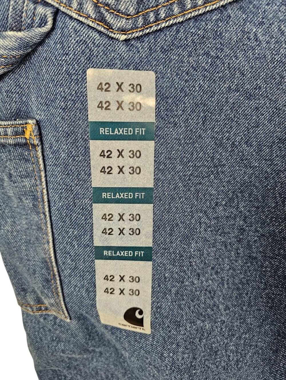 Carhartt Relaxed Fit Carpenter Jeans 42x30 Straight Leg NWT - Picture 7 of 9